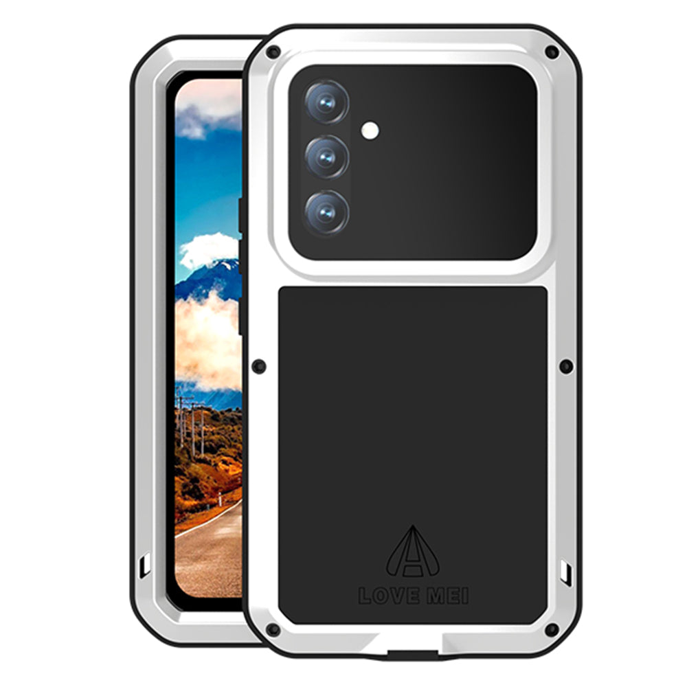 LOVE MEI For Samsung Galaxy A54 5G Metal Silicone Phone Case Full Body Protective Cover with Tempered Glass Film LOVE MEI For Samsung Galaxy A54 5G Metal Silicone Phone Case Full Body Protective Cover with Tempered Glass Film